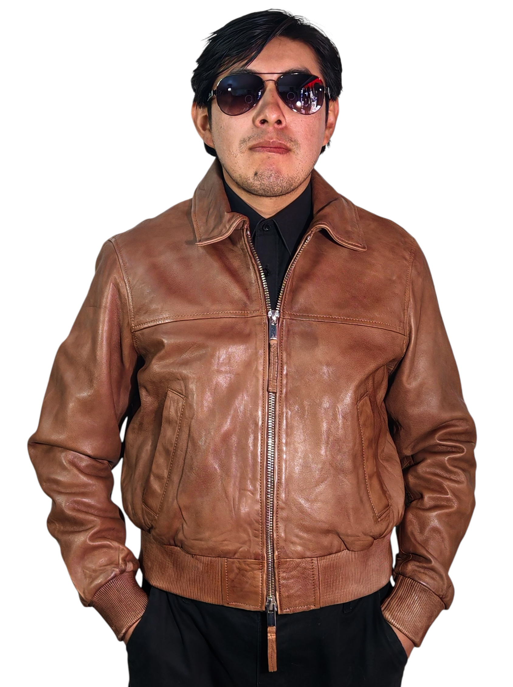 Vintage cuello camisa