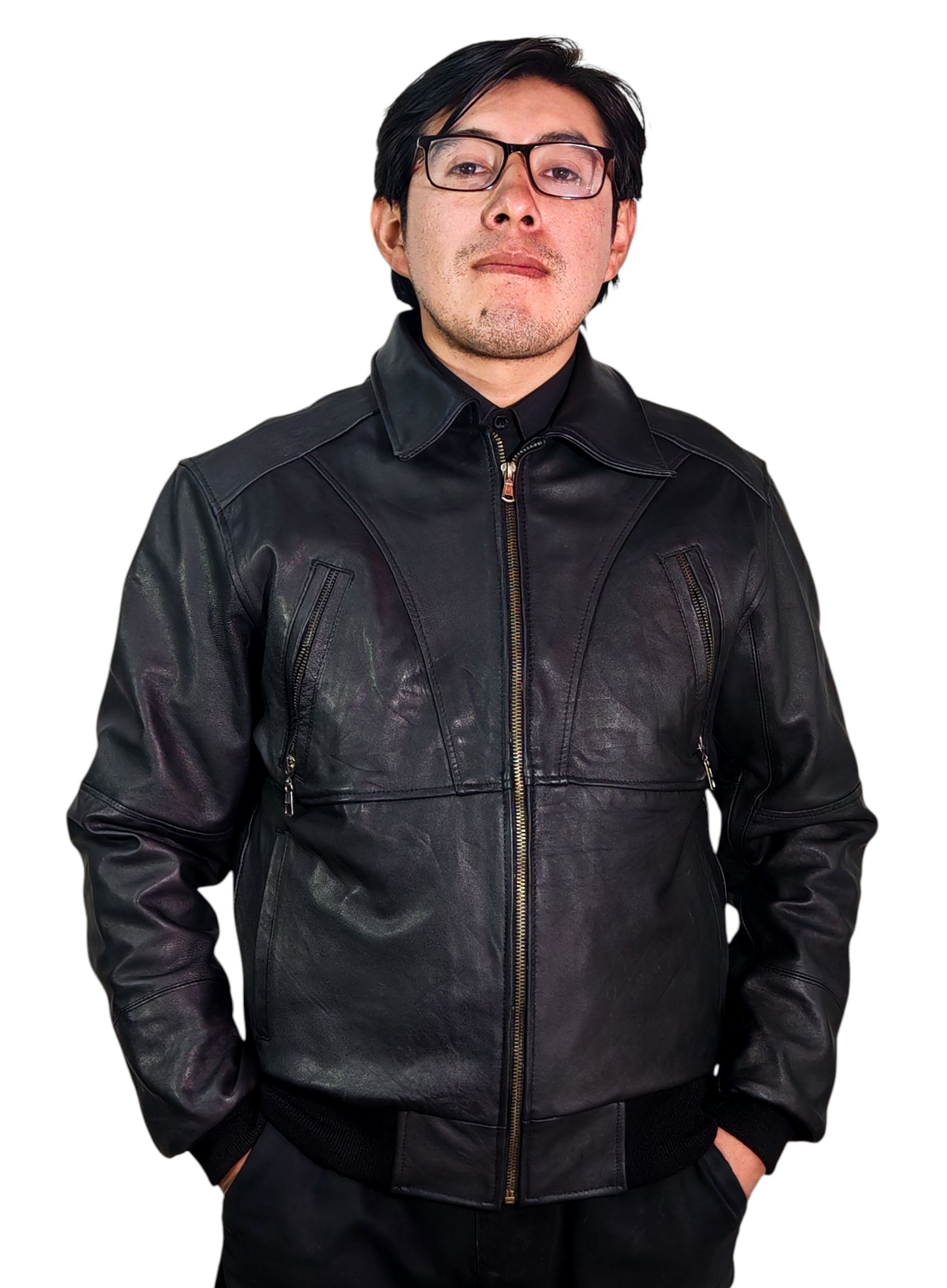 Bomber cuello camisa
