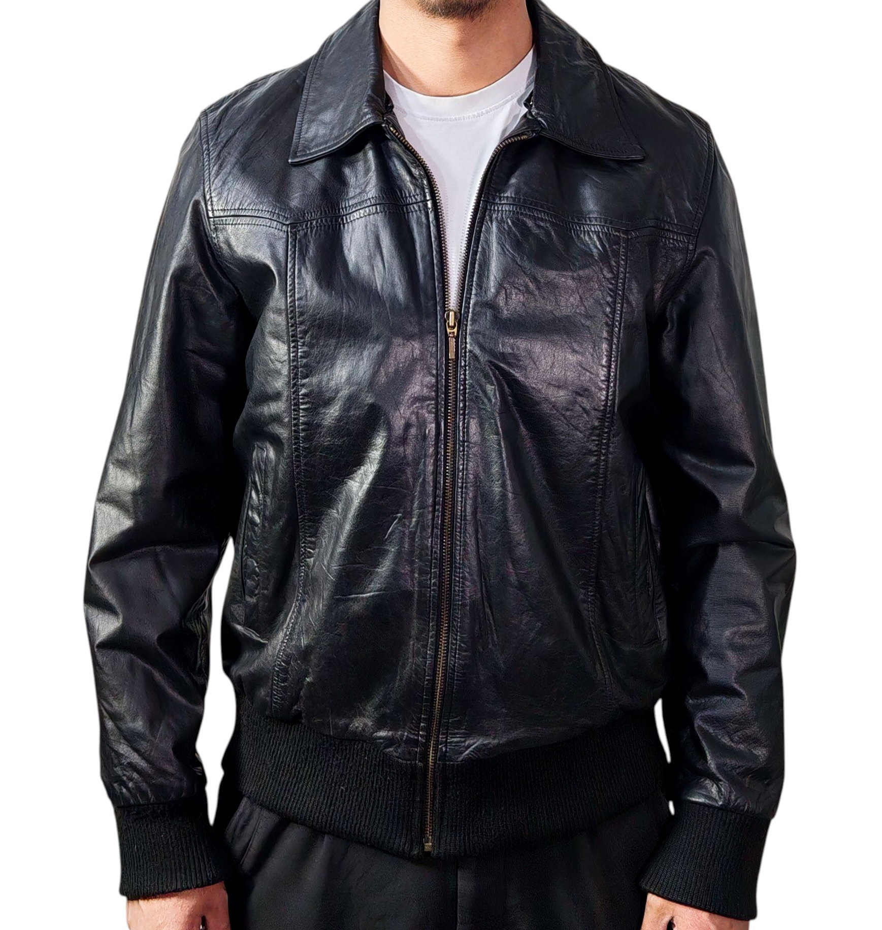 Bomber con cuello camisa